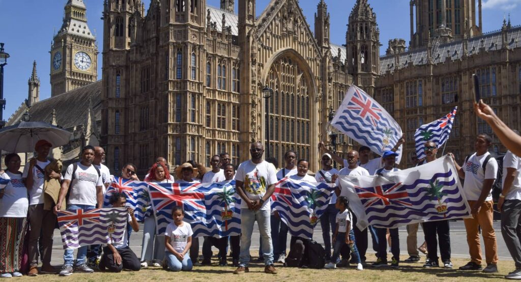 Protest against the UK handover of the Chagos Islands to Mauritius, June 2025. Photo credit: ZUMA Press Wire via Reuters Connect.