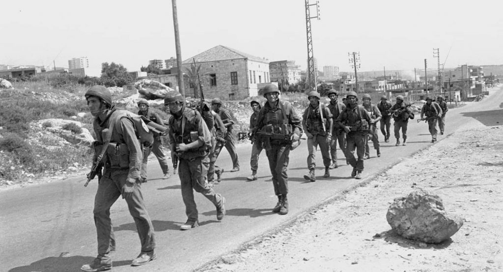 Israeli troops in Lebanon, 1982. Photo credit: Michael Zarfati / IDF Spokesperson's Unit. This file is licensed under the Creative Commons Attribution-Share Alike 3.0 Unported license.