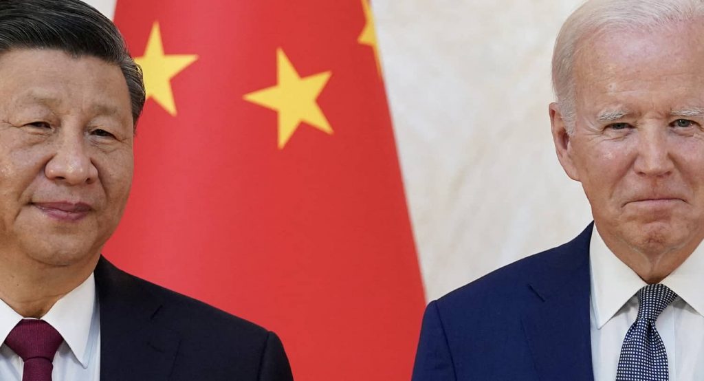 US President Joe Biden meets with Chinese President Xi Jinping at the G20 in Bali, November 2022. Photo credit: REUTERS/Kevin Lamarque