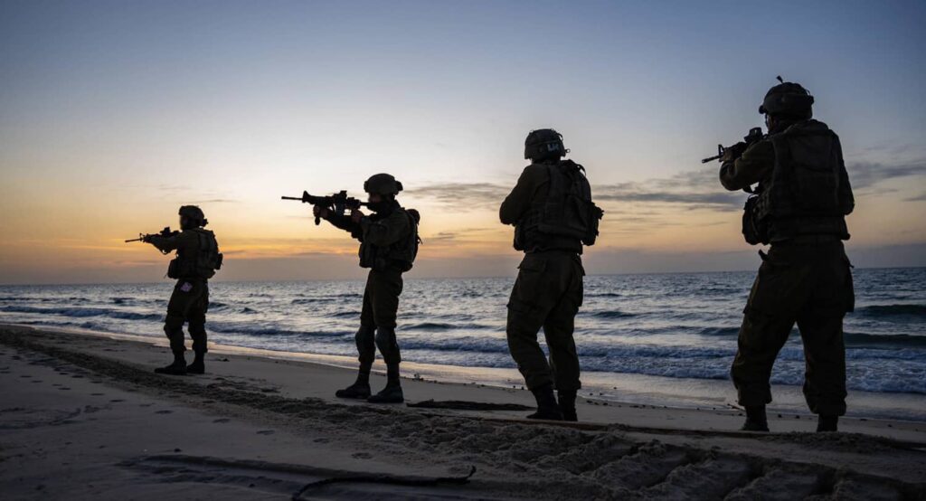 IDF troops in Gaza, Nov 12, 2023. Photo credit: EYEPRESS via Reuters Connect.