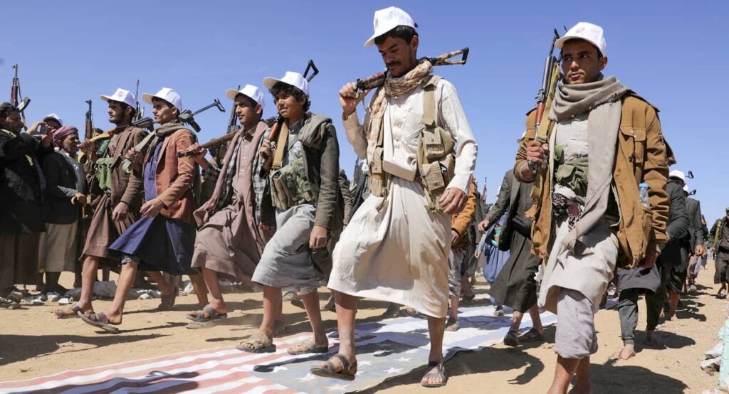 Houthis graduate new tribal recruits in the Bani Hushaish, Yemen, January 22, 2024. Photo credit: REUTERS/Khaled Abdullah.