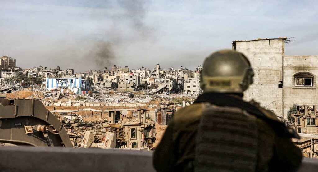 Israeli soldier in Gaza. Photo credit: REUTERS/Ronen Zvulun.