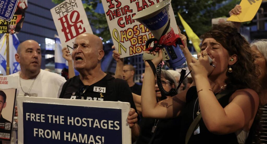 A protest in support of the hostages in Gaza, Tel Aviv, Israel, September 4, 2024. Photo credit: REUTERS/Florion Goga.