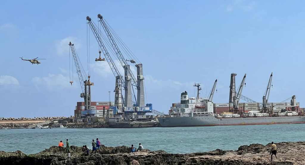 The port of Mogadishu after an Egyptian warship delivered weaponry on September 23, 2024. Photo credit: REUTERS/Feisal Omar.