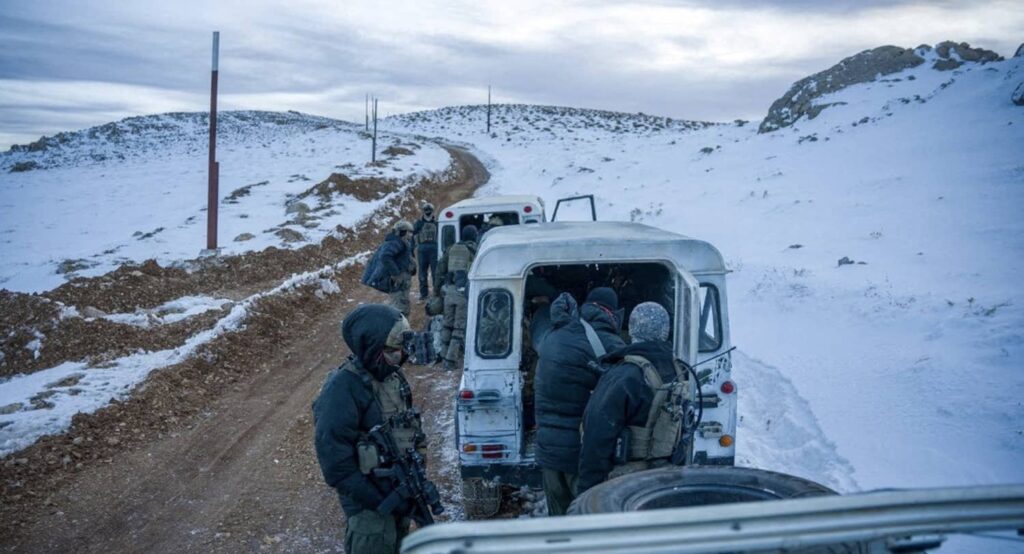 Israeli forces on Mount Hermon, December 2024. Photo credit: Israel Defense Forces/Handout via REUTERS.